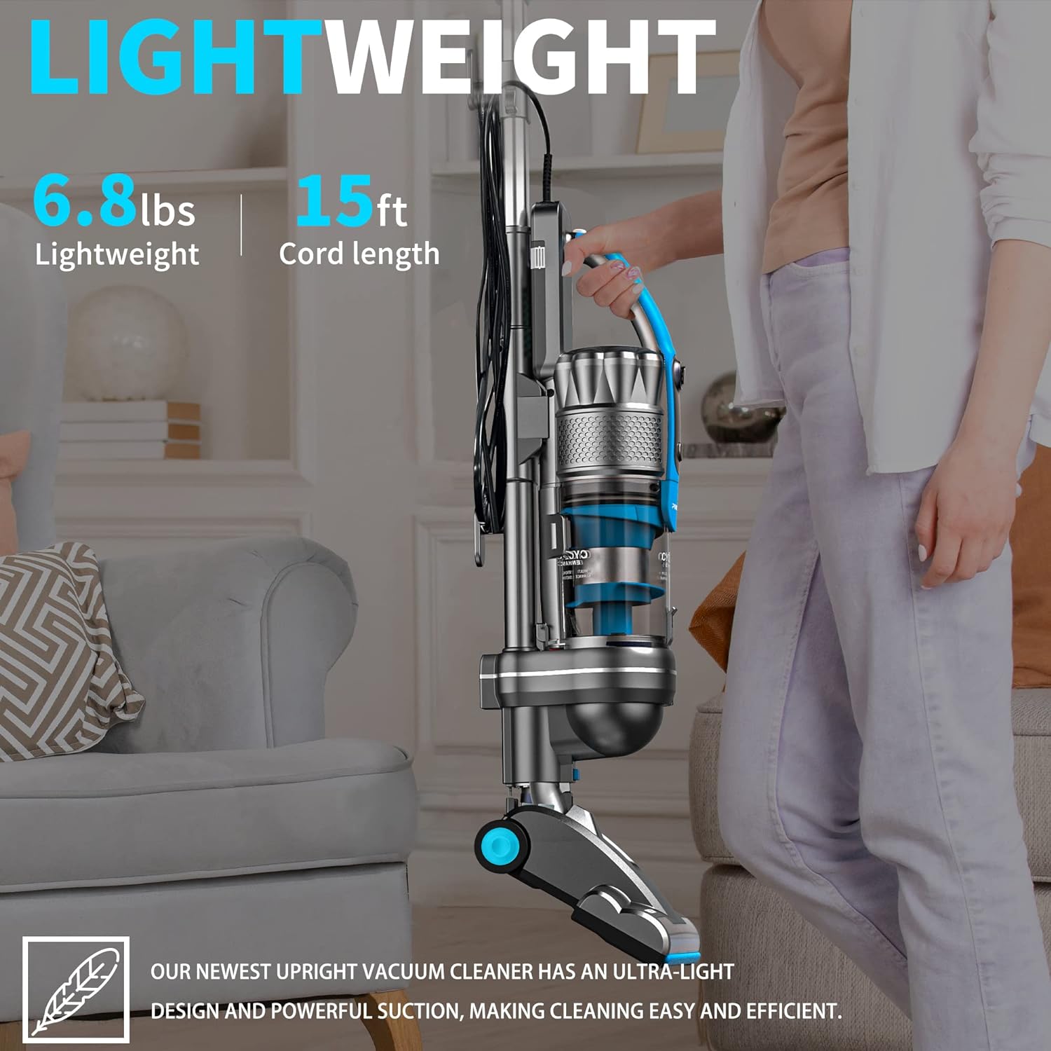 PowerLift - Lightweight Upright Vacuum Cleaner, Corded 600W