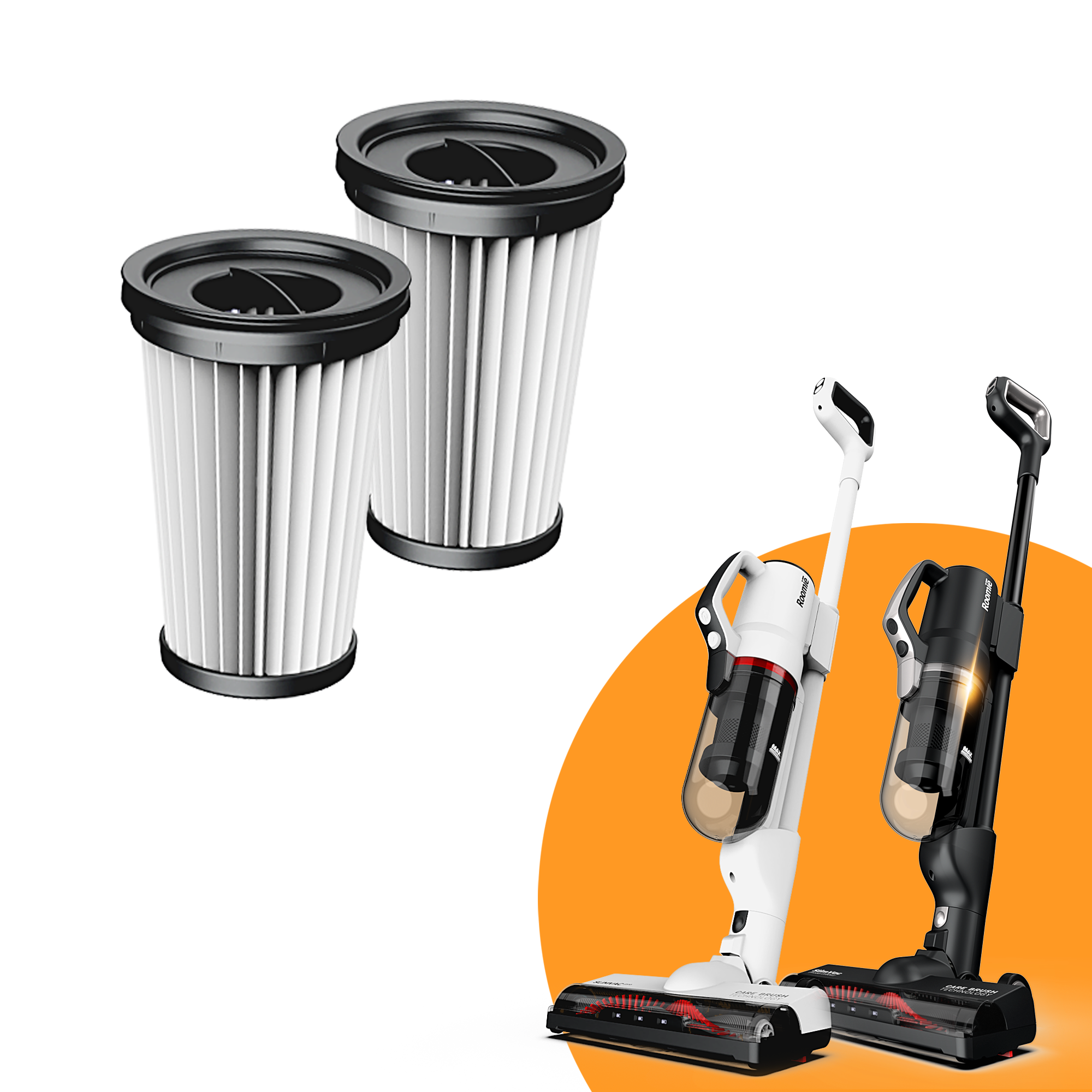 HEPA Filter for Roomie 'SlimVac Pro" Cordless Stick Vacuum Cleaner - Pack of 2