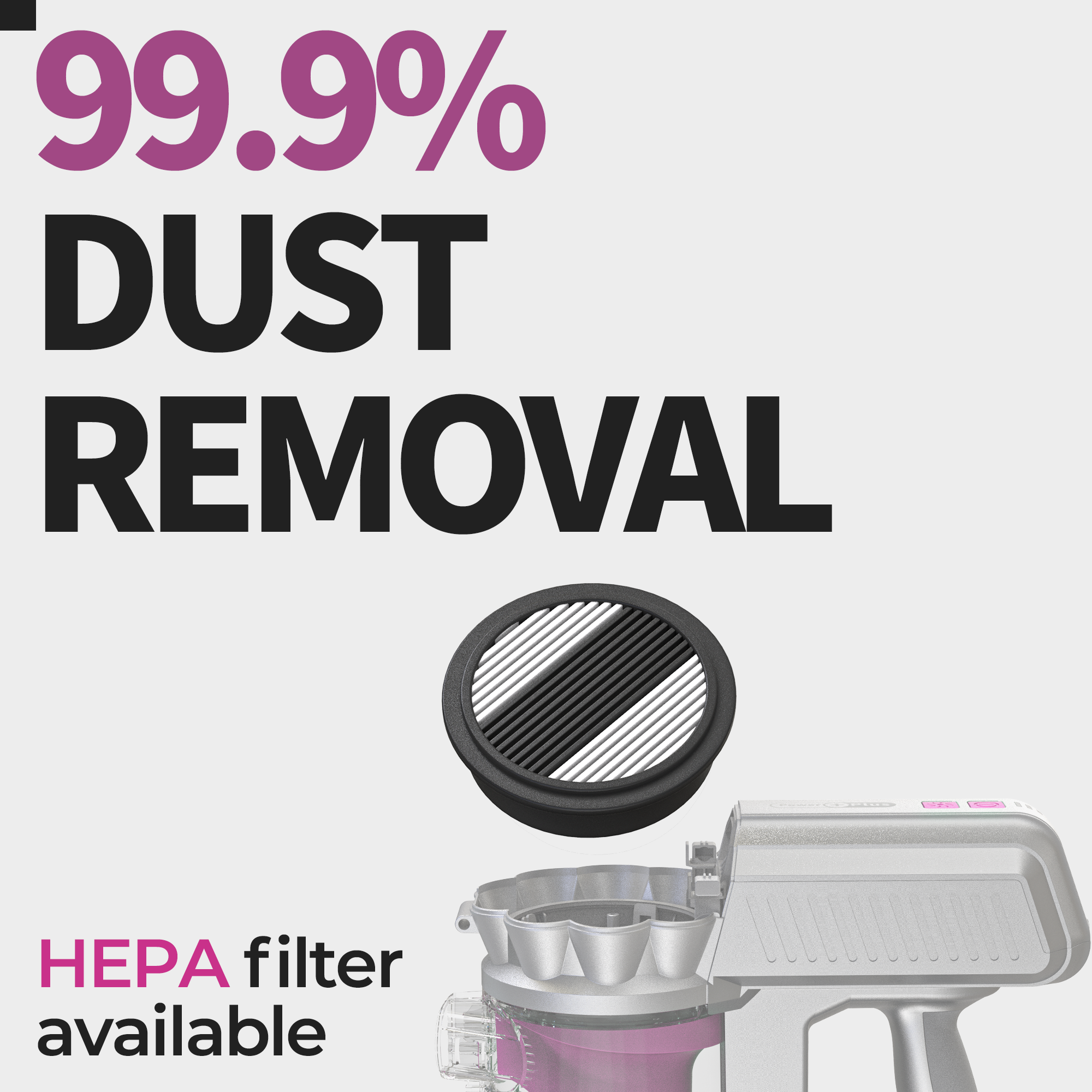 RICKY - Professional Cordless Stick Vacuum Cleaner