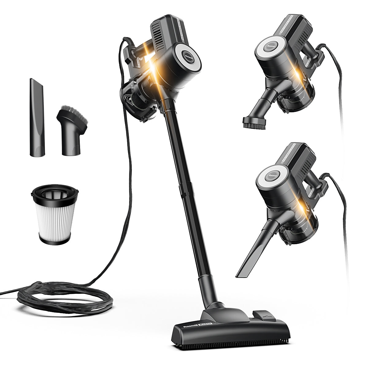 ROBIN - Stick Corded vacuum cleaners,450W,Bagless, Black