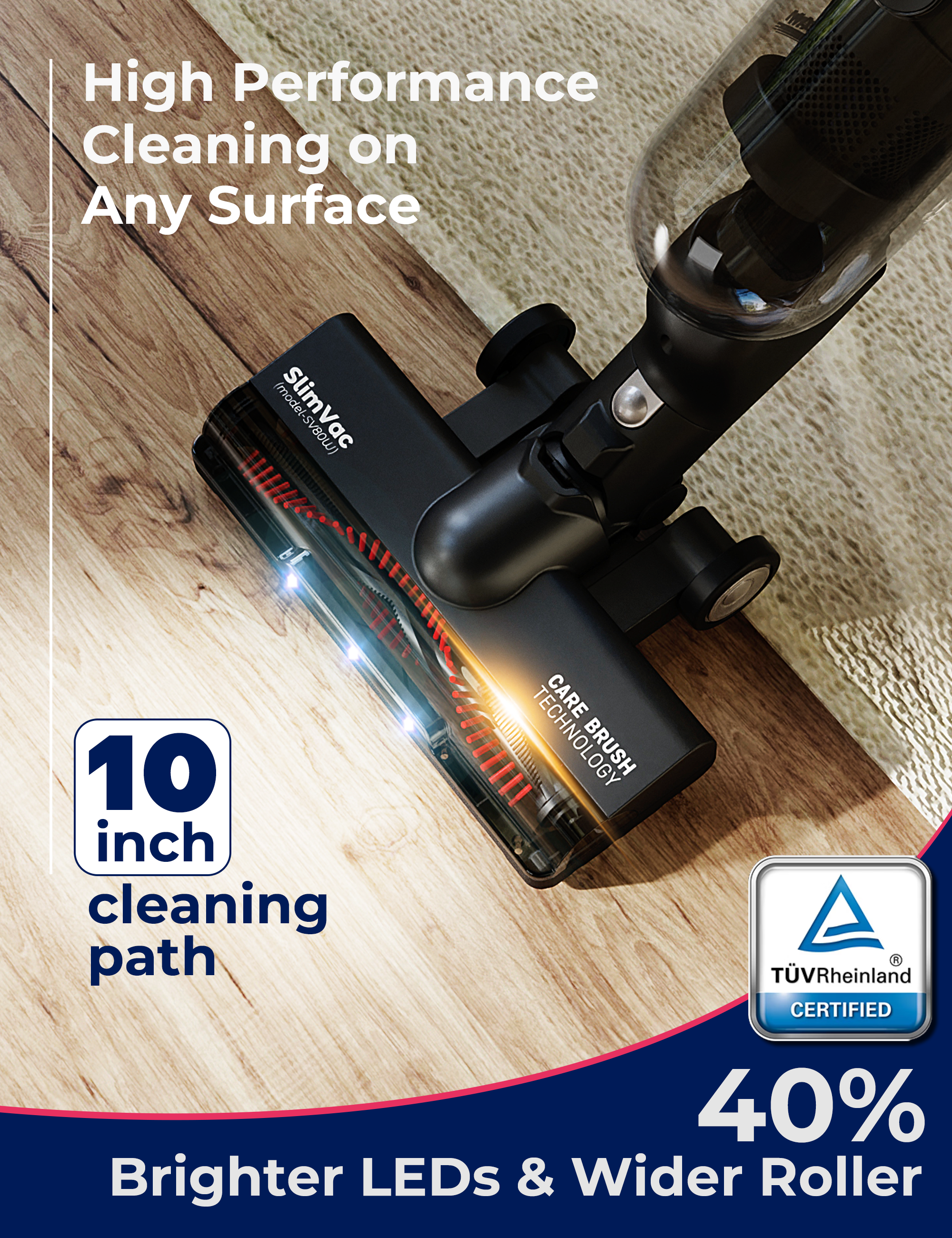 SlimVac - Pro Cordless Vacuum Cleaner for Home