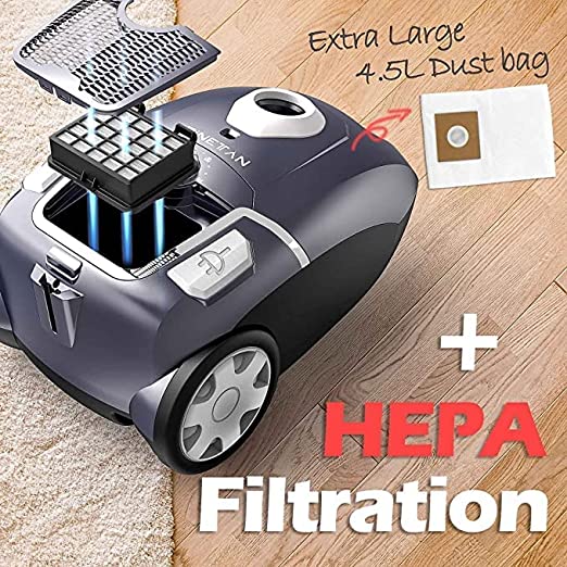 WhisperClean - Ultra Quiet Canister Vacuum Cleaner
