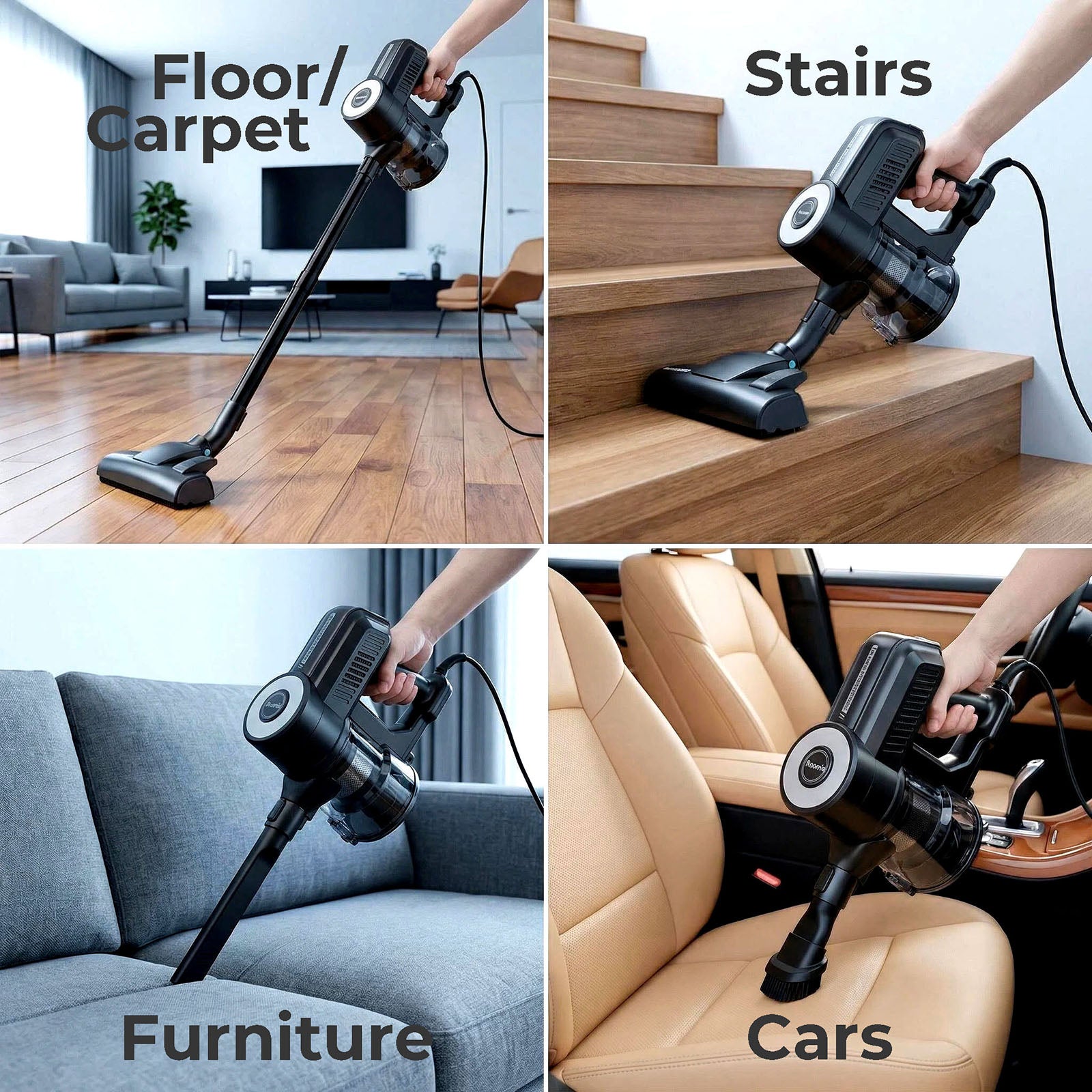 ROBIN - Stick Corded vacuum cleaners,450W,Bagless, Black
