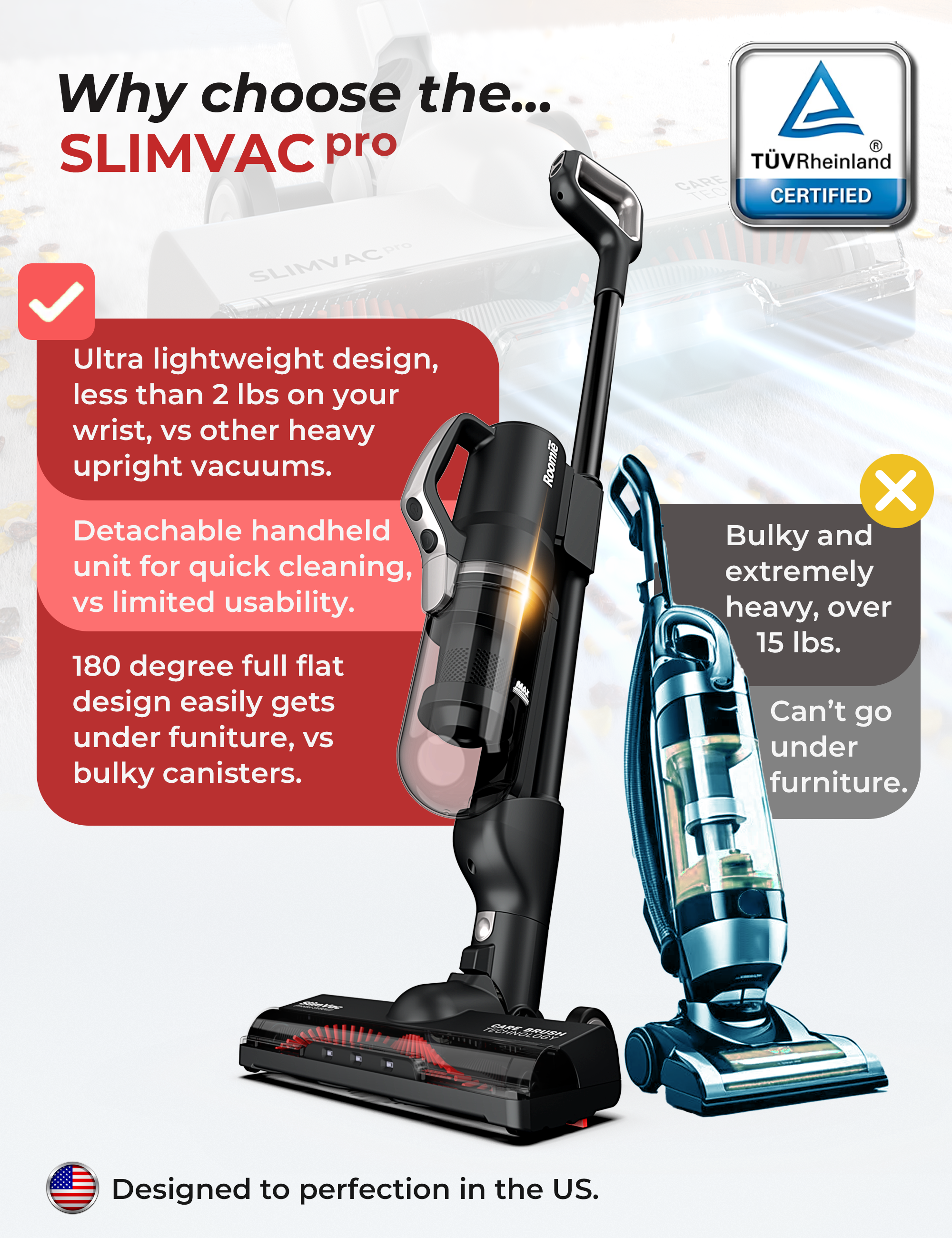 SlimVac - Pro Cordless Vacuum Cleaner for Home