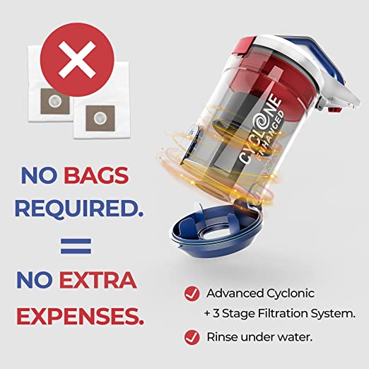 EasyPeasy - Bagless Canister Vacuum Cleaner, Corded 800W