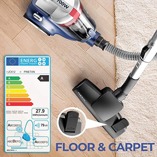 EasyPeasy - Bagless Canister Vacuum Cleaner, Corded 800W