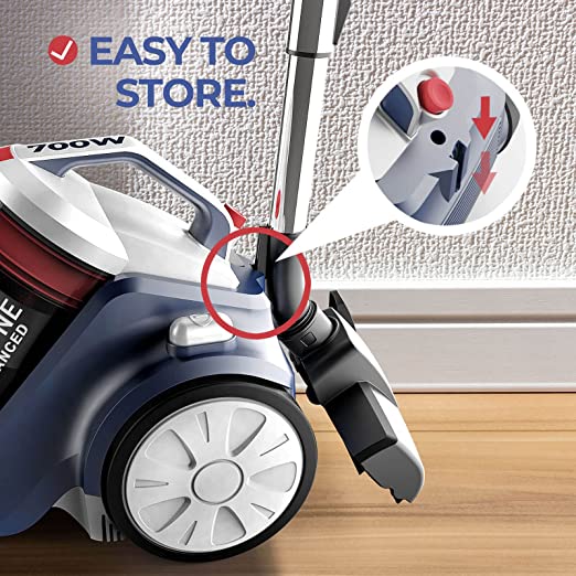 EasyPeasy - Bagless Canister Vacuum Cleaner, Corded 800W