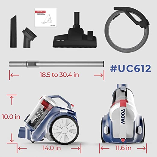 EasyPeasy - Bagless Canister Vacuum Cleaner, Corded 800W